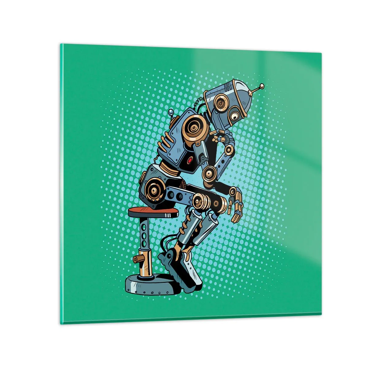 Tablou pe sticlă - Peste esența ființei - 50x50 cm