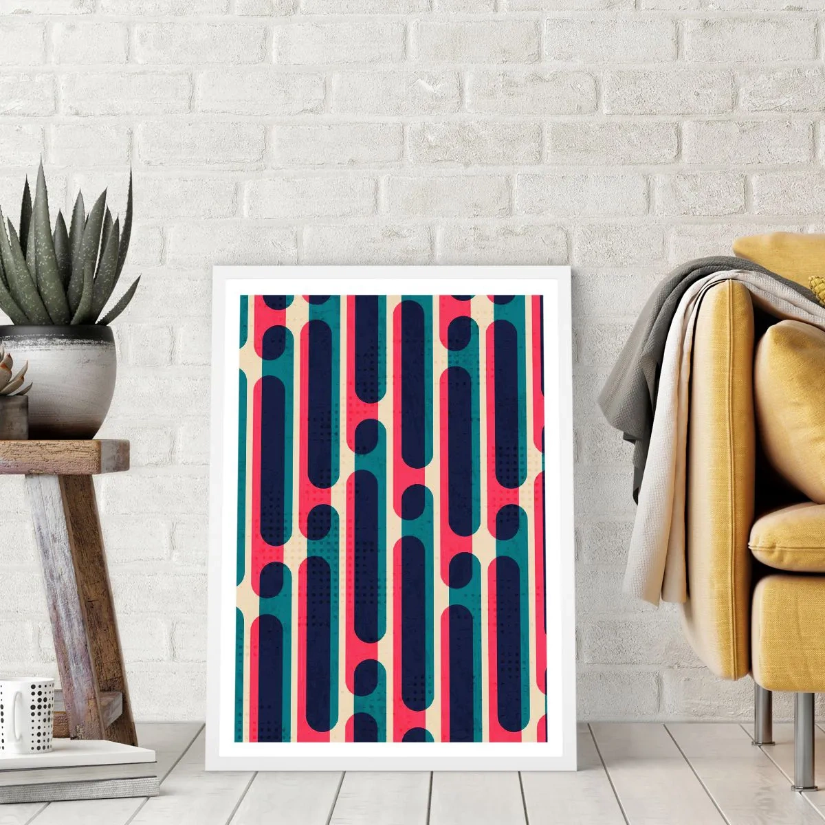 Poster în ramă albă - Înăuntru și înainte - 70x100 cm