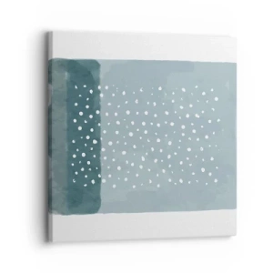 Tablou pe pânză - Crescute pe albastru - 30x30 cm