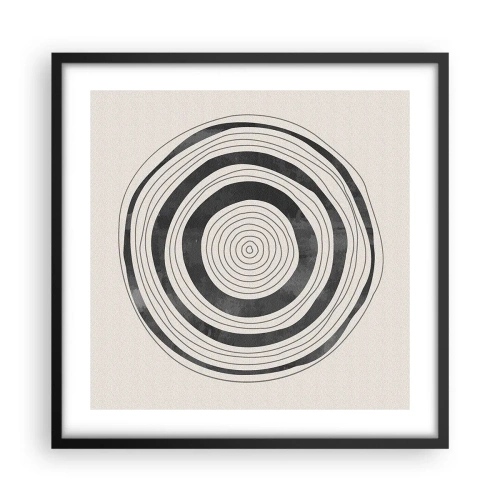 Poster în ramă neagră - Centrul cel mai important - 50x50 cm