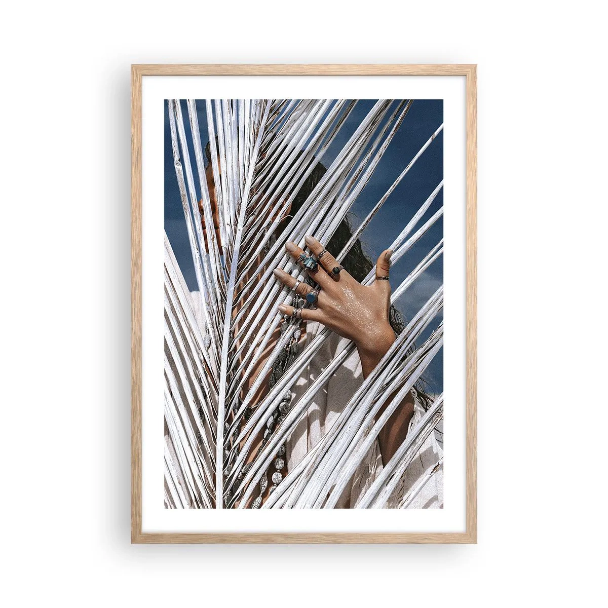 Poster în ramă de stejar deschis - Prietena șamanului? - 50x70 cm