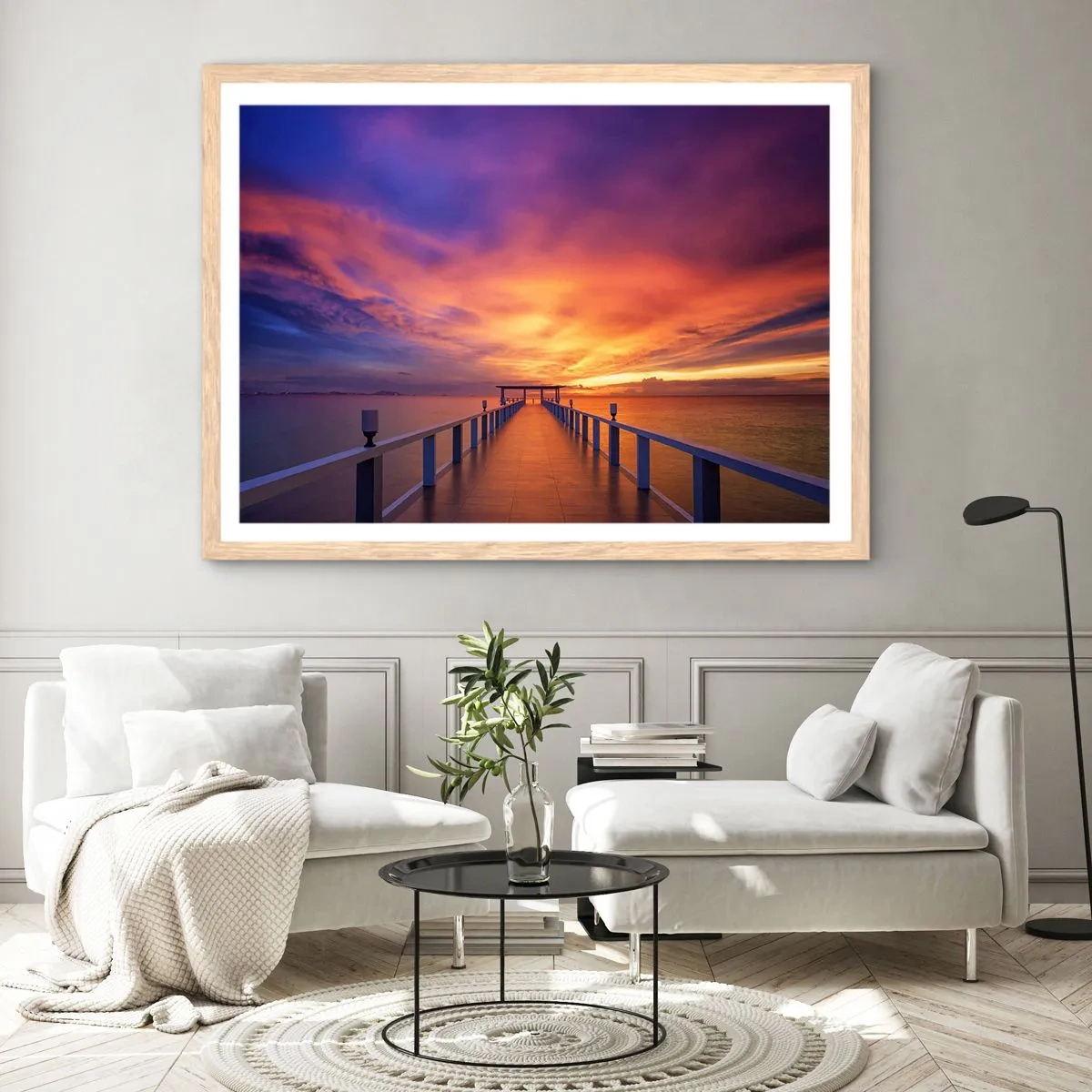 Poster în ramă de stejar deschis - Fără sfârșit - 100x70 cm