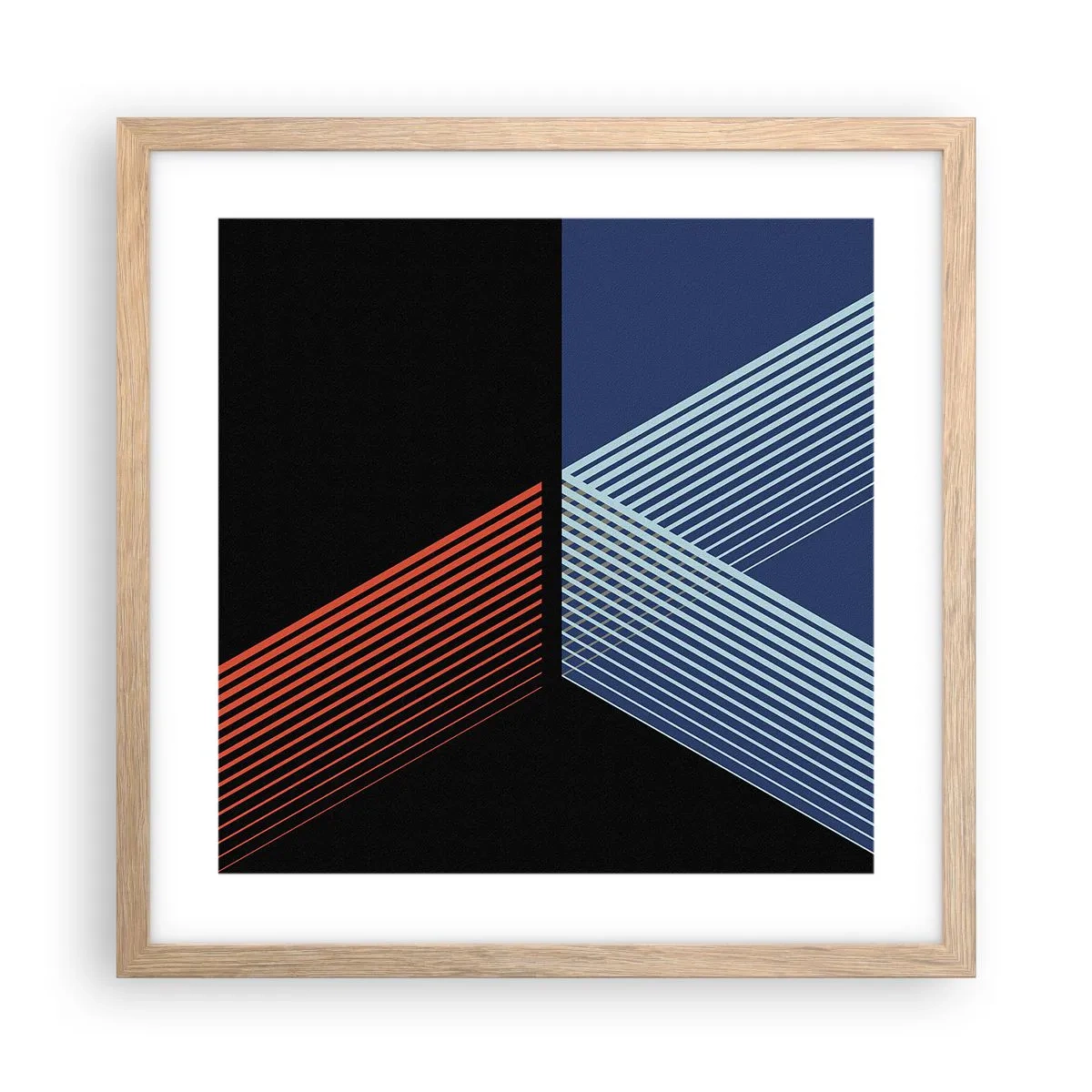 Poster în ramă de stejar deschis - O poveste simplă - 40x40 cm