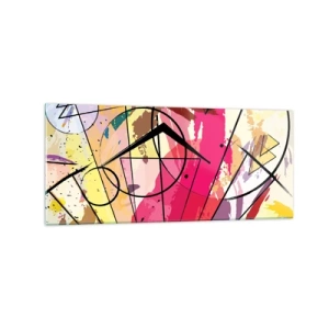 Tablou pe sticlă - Explozie - 120x50 cm