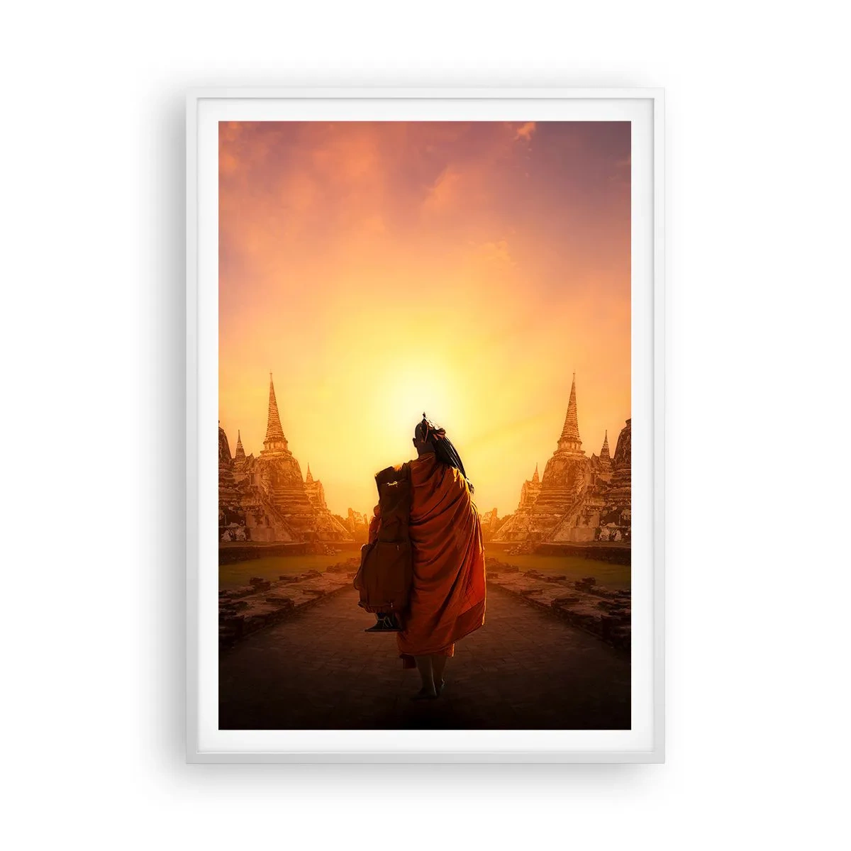 Poster în ramă albă - În pace prin eternitate - 70x100 cm