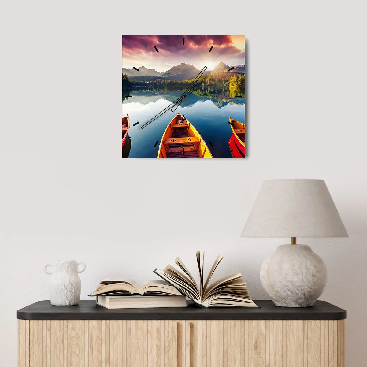 Ceas de perete - Ceas pe sticlă - Nimic împotriva naturii - 30x30 cm