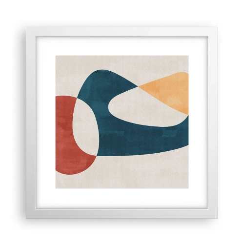 Poster în ramă albă - Influențe și metamorfoze - 30x30 cm