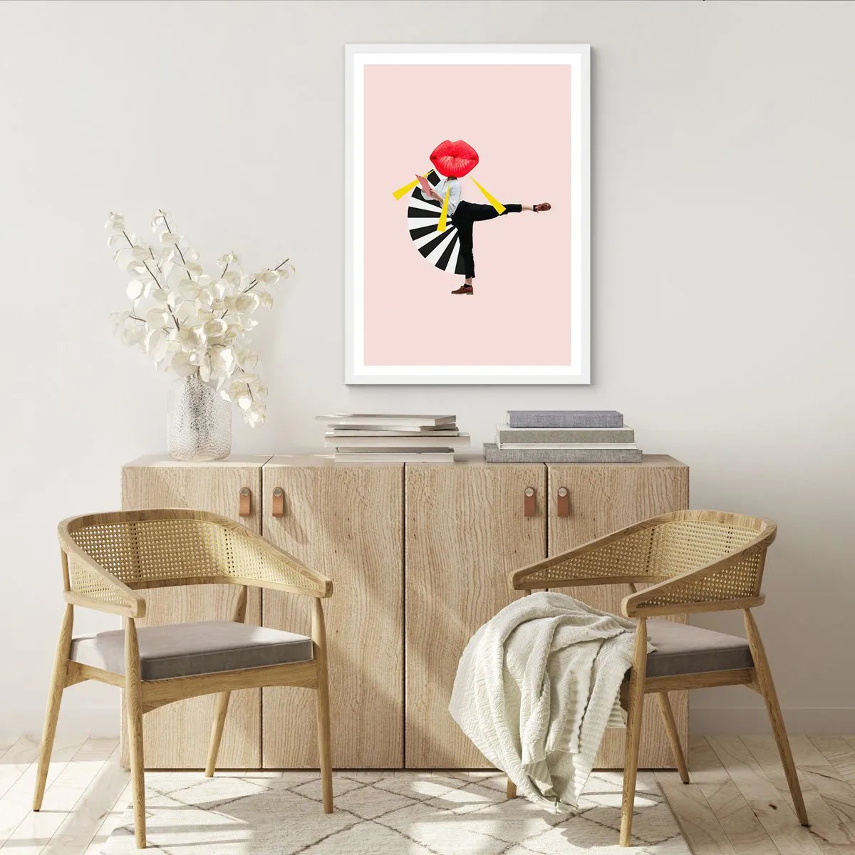 Poster în ramă albă - Artă pop suprarealistă - 30x40 cm