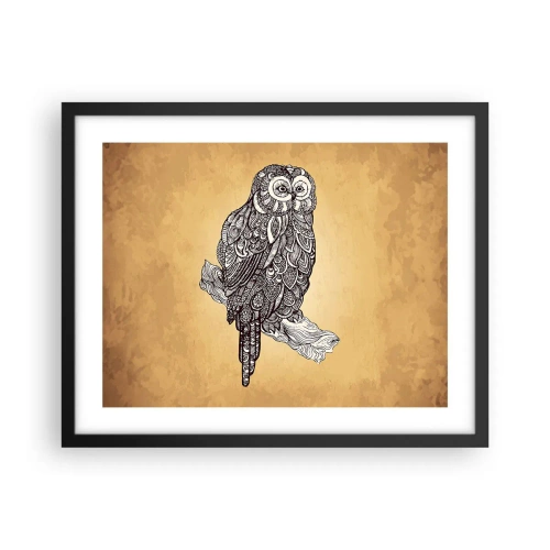 Poster în ramă neagră - Ornamente complicate de înțelepciune - 50x40 cm