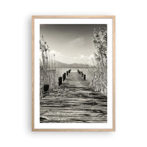 Poster în ramă de stejar deschis - În intimitatea ierburilor - 50x70 cm