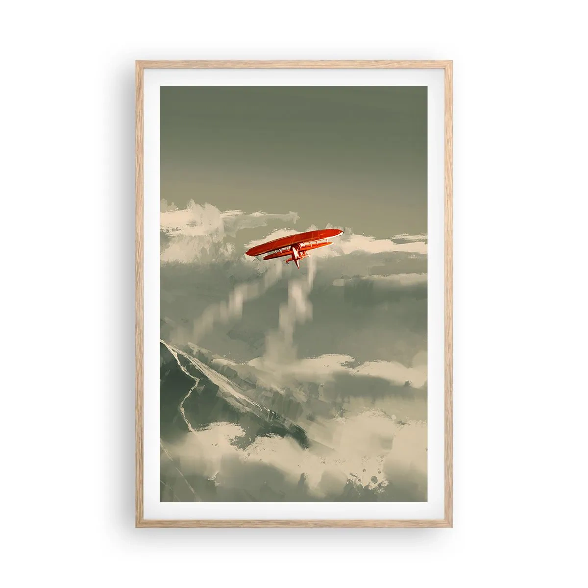 Poster în ramă de stejar deschis - Un pionier neînfricat - 61x91 cm