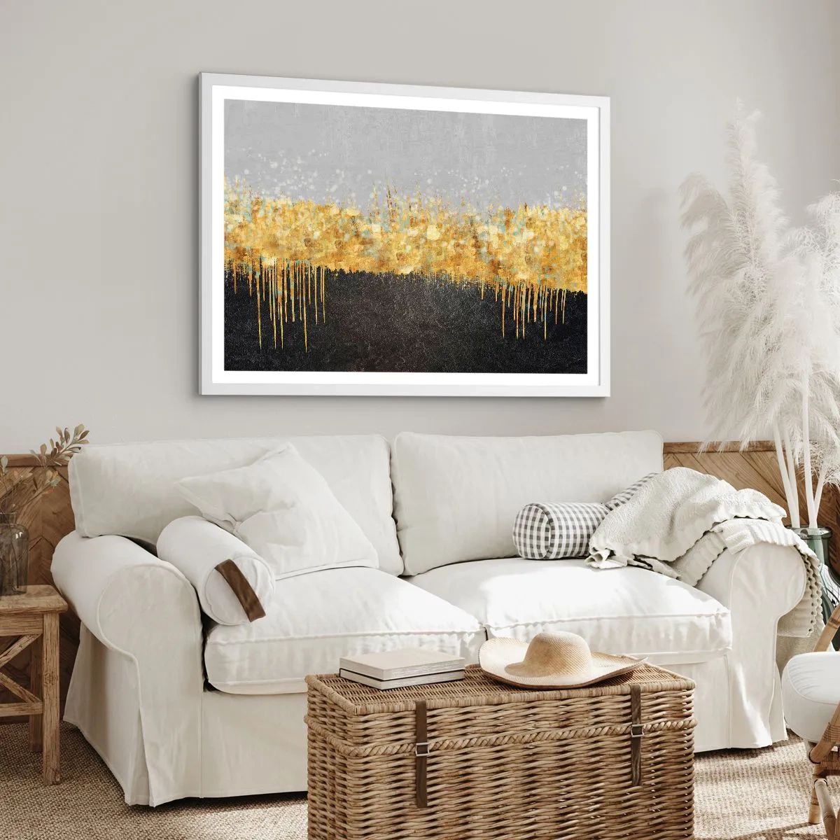 Poster în ramă albă - Înăuntru și în sus - 70x50 cm