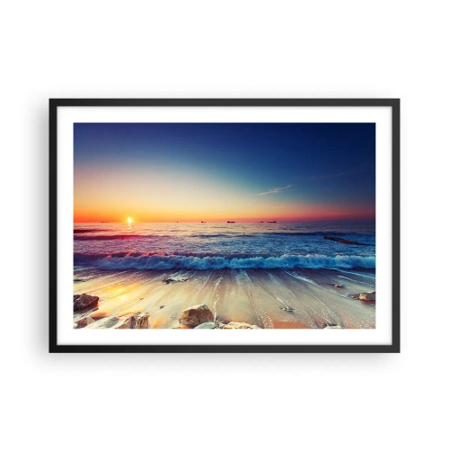 Poster în ramă neagră - Și ce este dincolo de orizont? - 70x50 cm