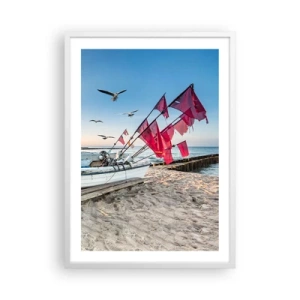 Poster în ramă albă - O odihnă binemeritată - 50x70 cm