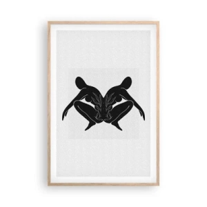 Poster în ramă de stejar deschis - Suflet comun - 61x91 cm