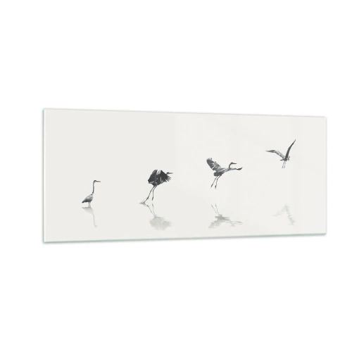 Tablou pe sticlă - Patru pași simpli - 100x40 cm