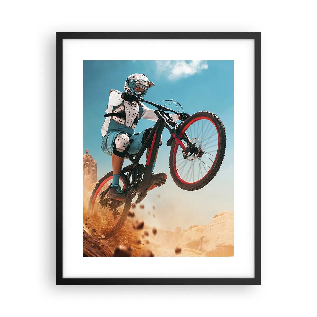 Poster în ramă neagră - Nebunia demonului bicicletei - 40x50 cm