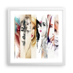 Poster în ramă albă - Și întotdeauna ești TU - 40x40 cm