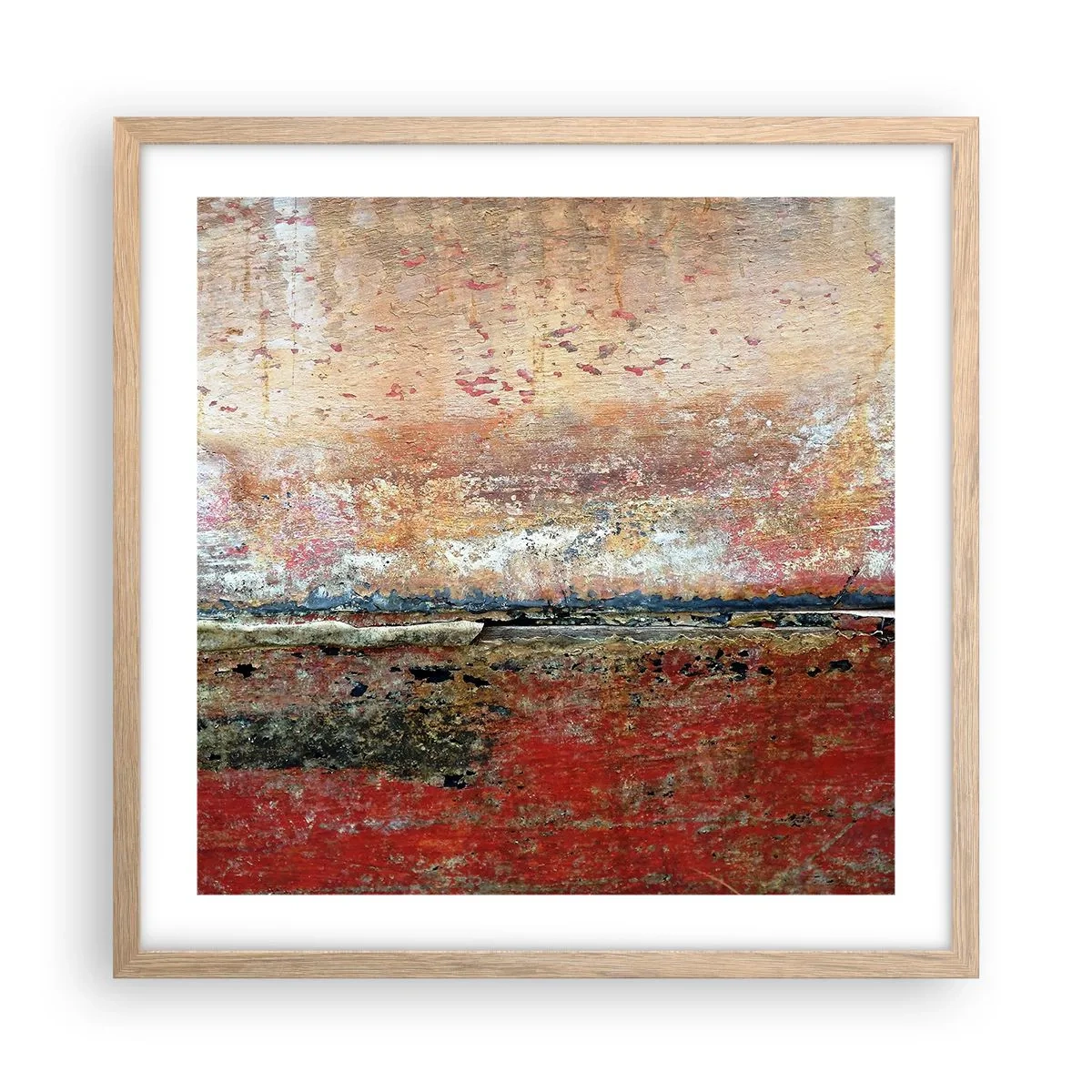 Poster în ramă de stejar deschis - Oare este marea? - 50x50 cm