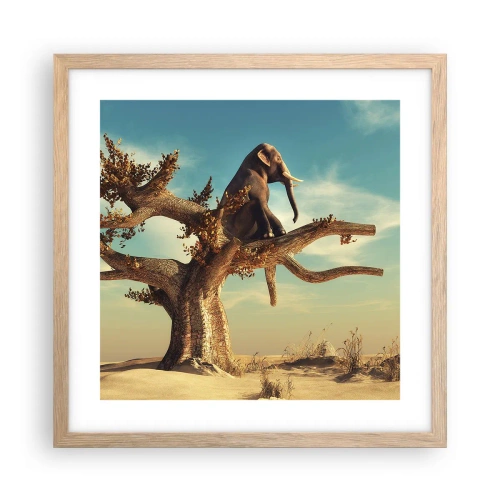 Poster în ramă de stejar deschis - Un nou punct de vedere - 40x40 cm