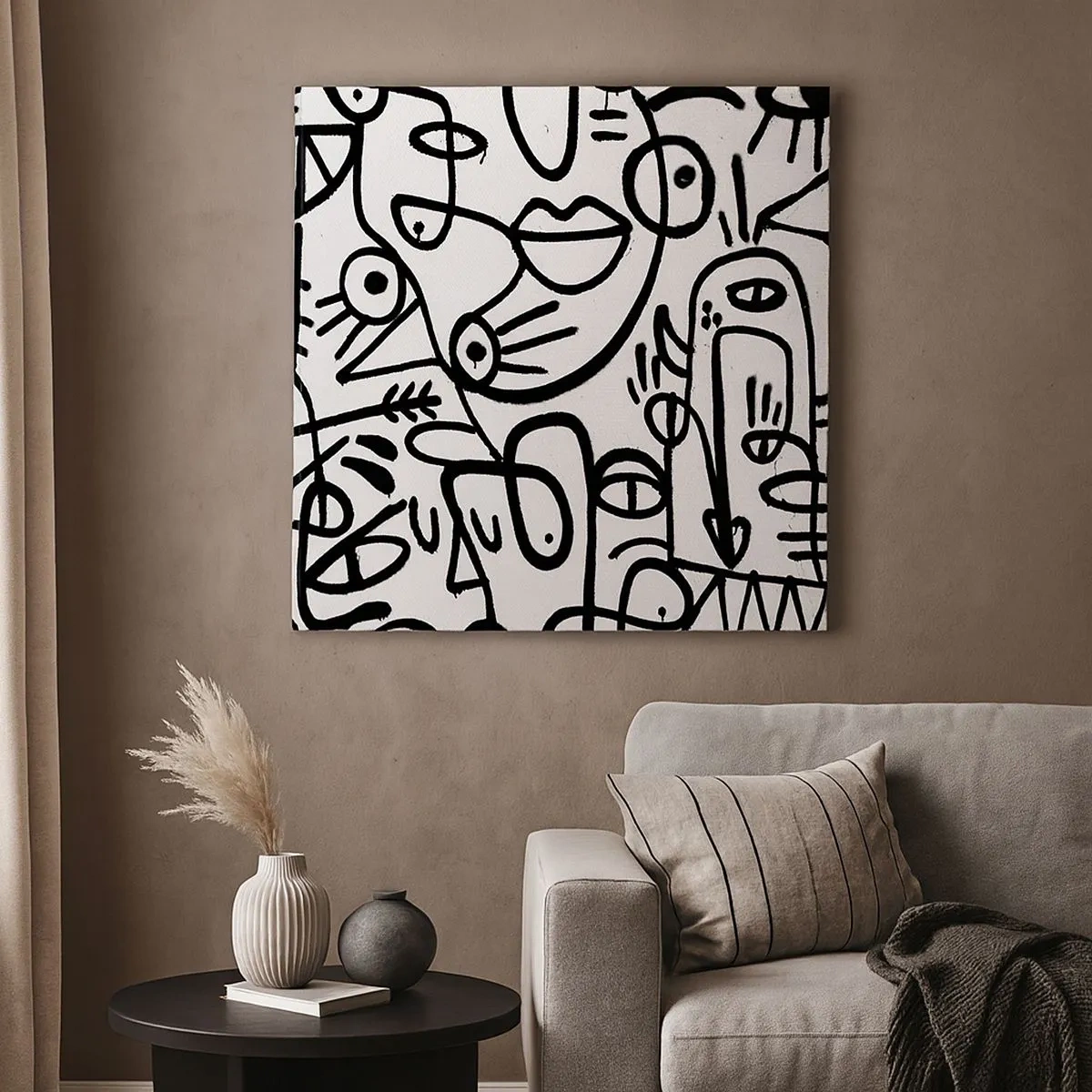 Tablou pe pânză - Chipuri și miraje - 30x30 cm