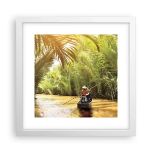 Poster în ramă albă - Prin cheile din palmieri - 30x30 cm