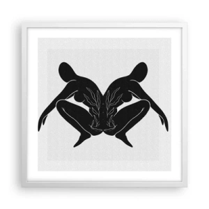 Poster în ramă albă - Suflet comun - 50x50 cm