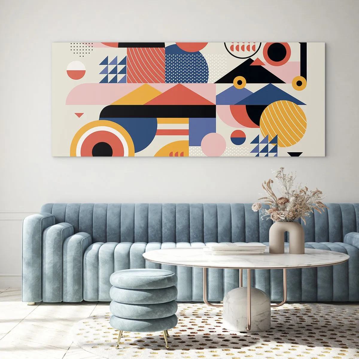 Tablou pe sticlă - Compoziție: joacă-te - 100x40 cm