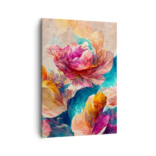 Tablou pe pânză - Splendoarea colorată a buchetului de flori - 50x70 cm