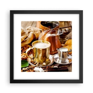 Poster în ramă neagră - O zi bună! - 30x30 cm