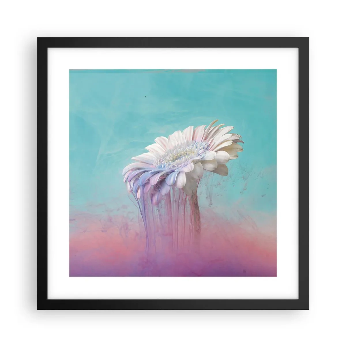 Poster în ramă neagră - Viața de după flori - 40x40 cm