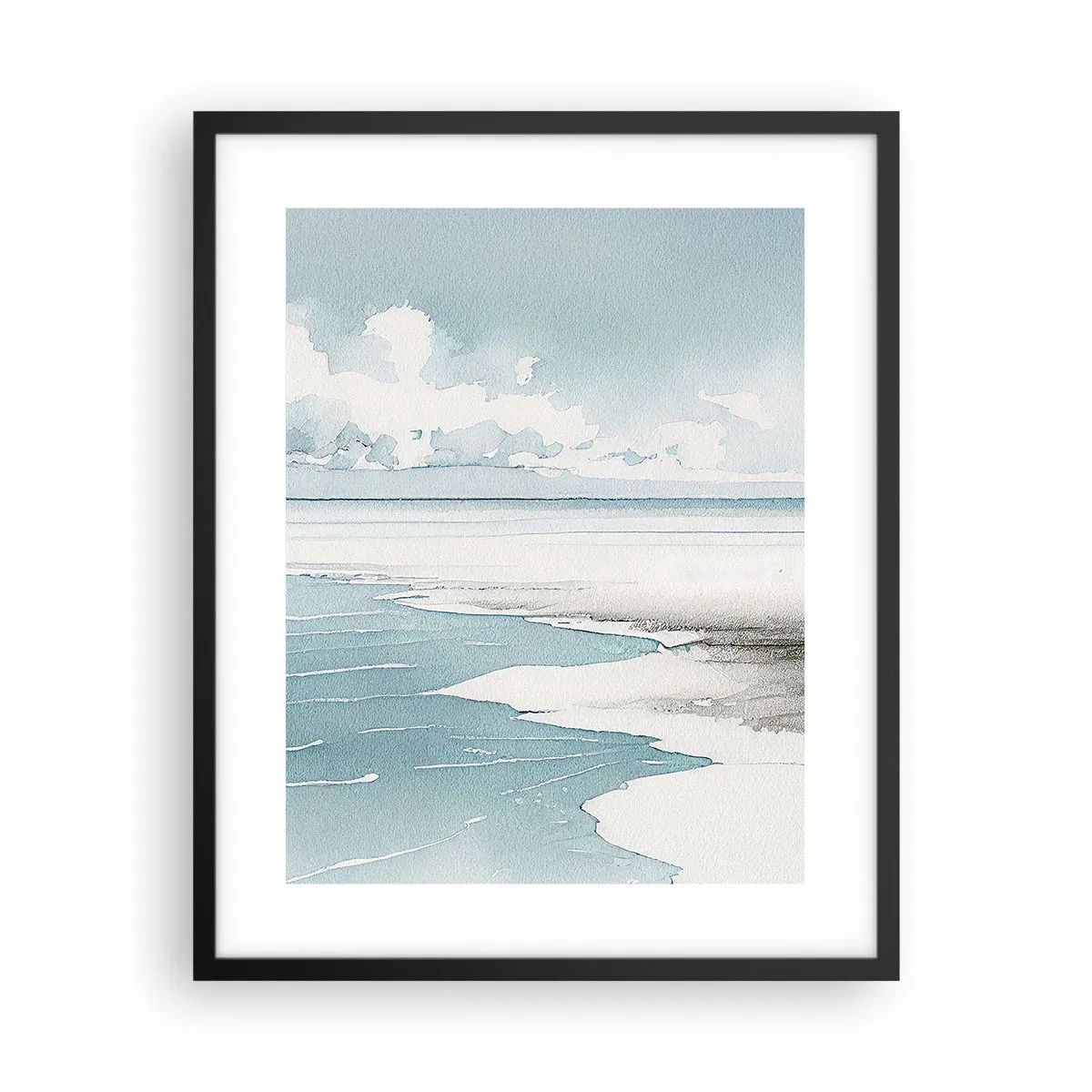 Poster în ramă neagră - Mareea blândă - 40x50 cm