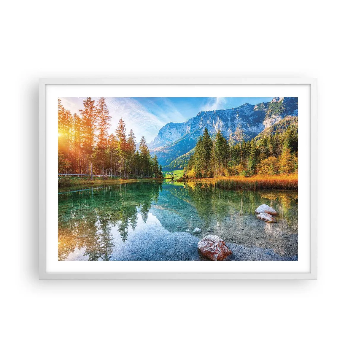 Poster în ramă albă - Blândețea toamnei - 70x50 cm