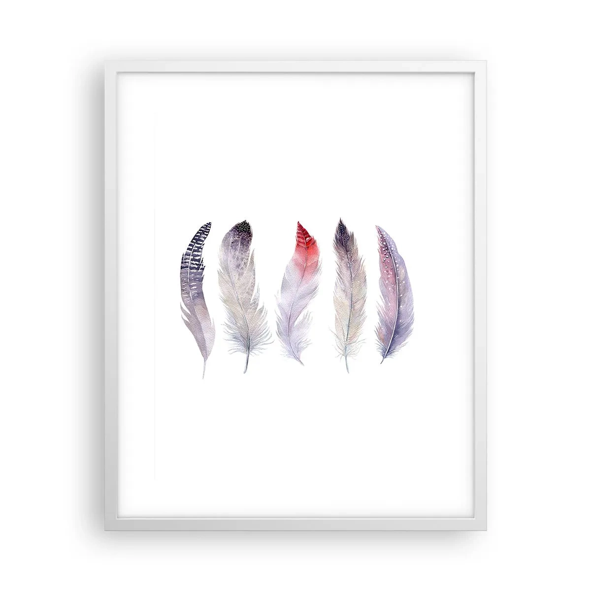 Poster în ramă albă - Delicate ca o ceață multicoloră - 40x50 cm