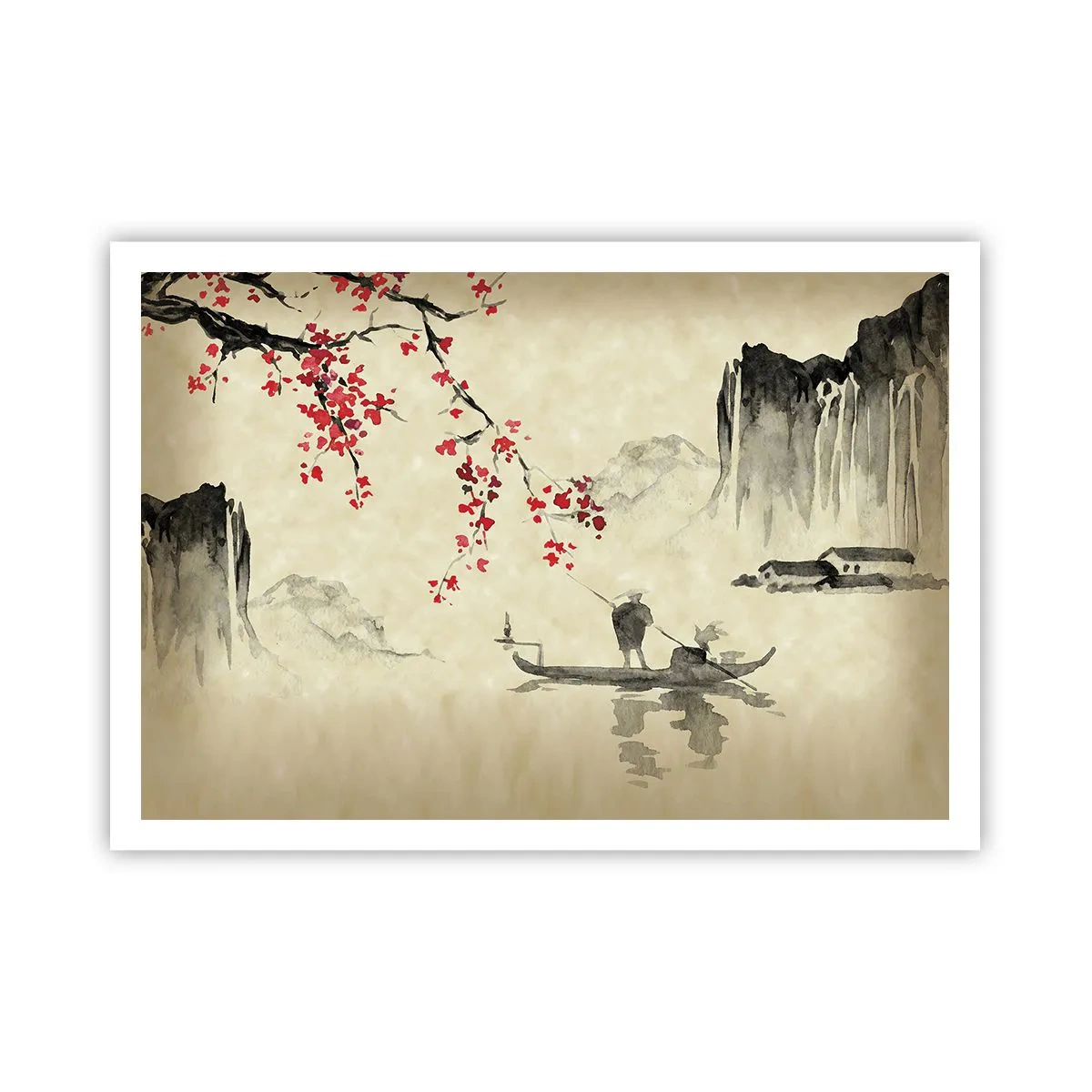 Poster - În țara florilor de cireș - 100x70 cm