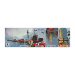 Mostră tapet Premium Sand - La capătul lumii - Peisaj, Port, Far - 100x30 cm