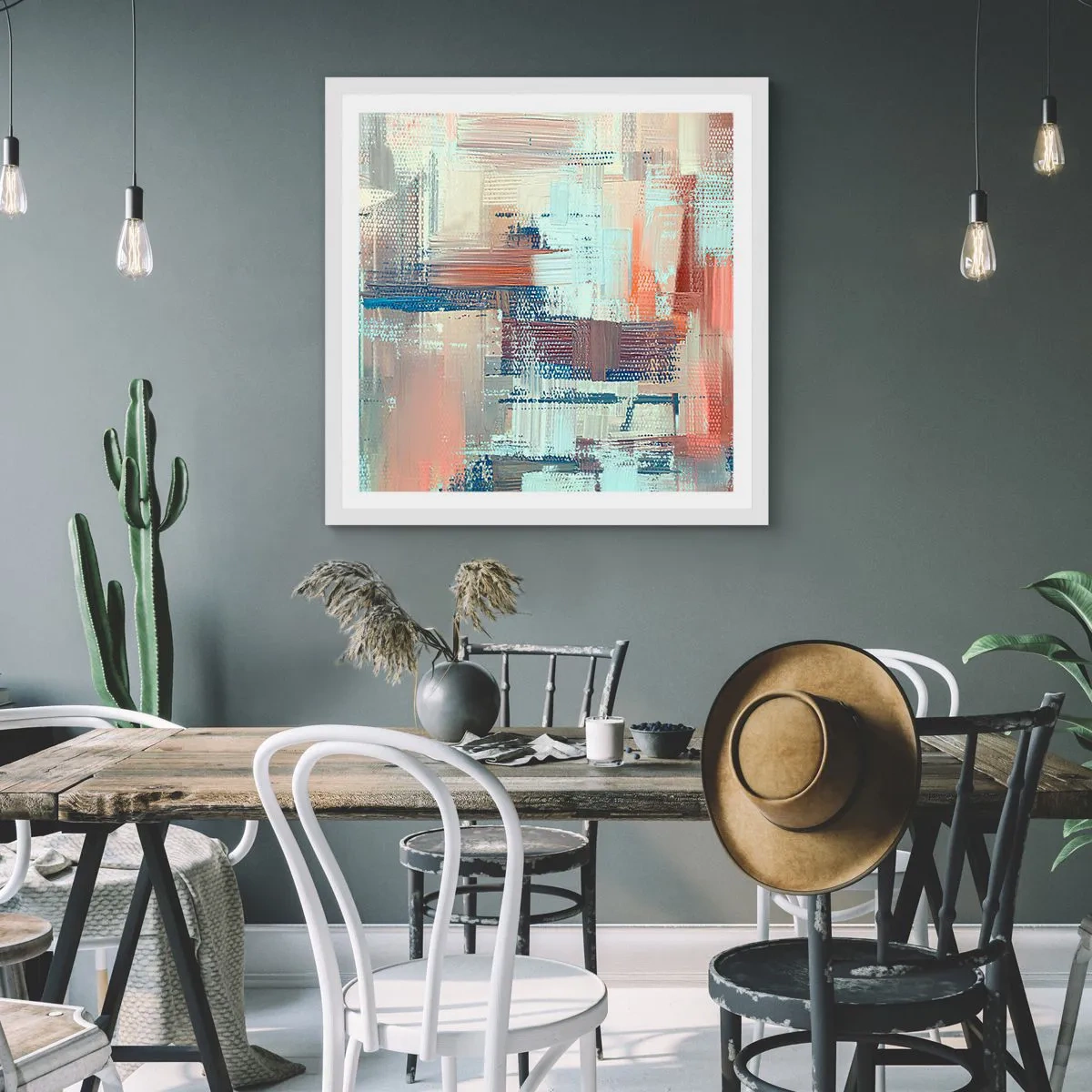 Poster în ramă albă - Întinde-te spre lumină - 50x50 cm