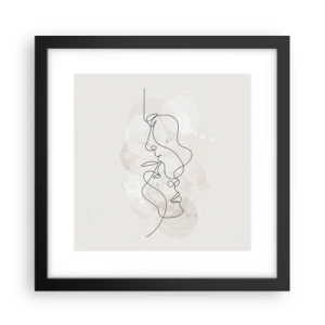 Poster în ramă neagră - Încurcați într-o îmbrățișare - 30x30 cm