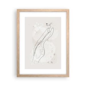 Poster în ramă de stejar deschis - Să rătăcești cu privirea - 30x40 cm