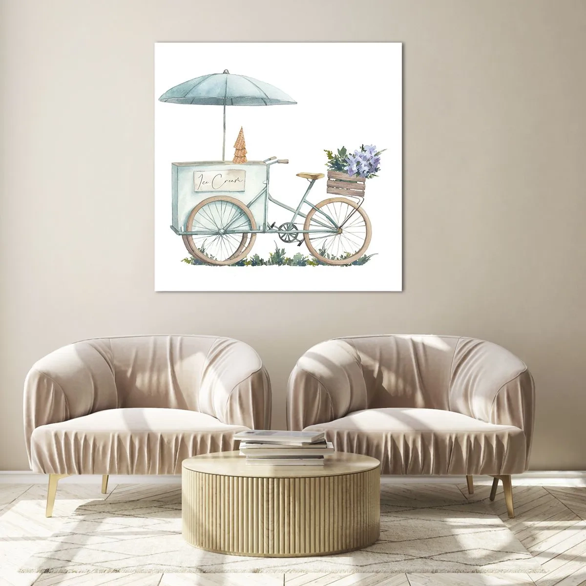 Tablou pe sticlă - O dulce amintire de vară - 70x70 cm