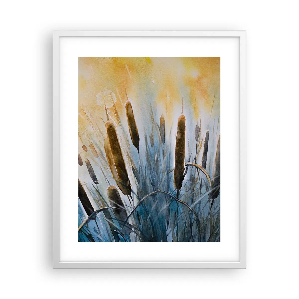 Poster în ramă albă - Răcoarea apei, căldura soarelui - 40x50 cm