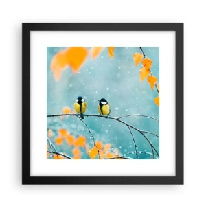 Poster în ramă neagră - Bârfele păsărilor - 30x30 cm