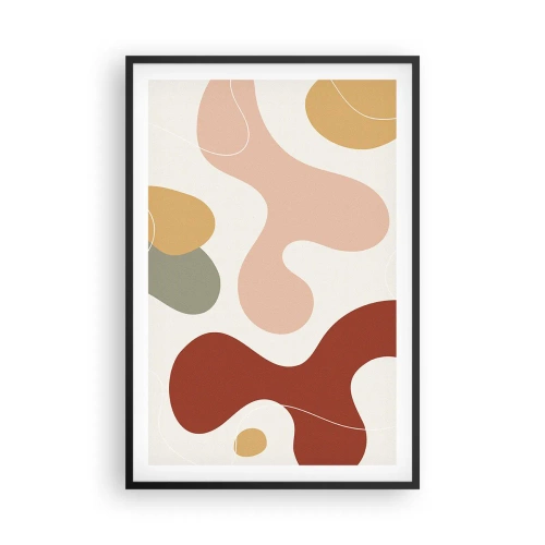 Poster în ramă neagră - Pete colorate? - 61x91 cm
