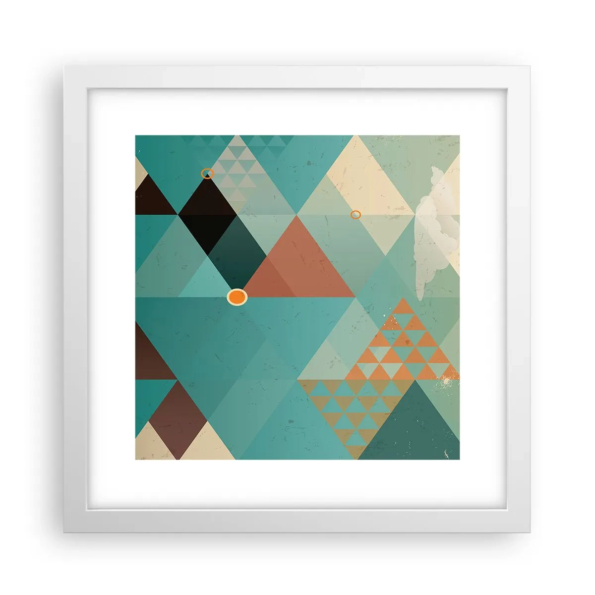 Poster în ramă albă - Unitatea multiplicității, multiplicitatea unității - 30x30 cm