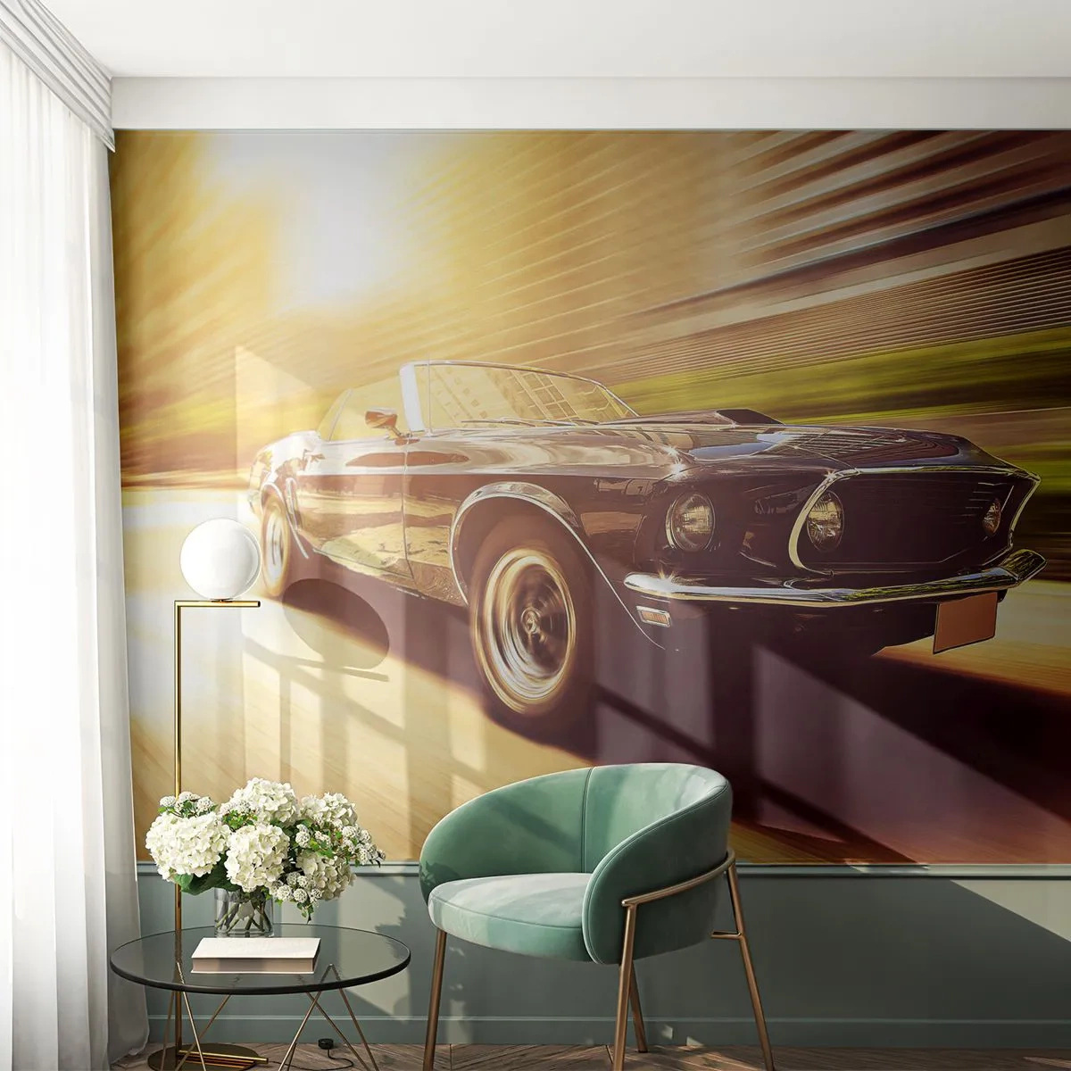 Tapet Autoadeziv Deluxe Sticker - 1967 - întoarcerea unei legende - Mașină, Cabriolet, Automobile - 250x175 cm