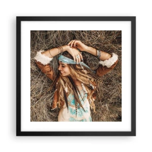 Poster în ramă neagră - În drum spre vara iubirii - 40x40 cm