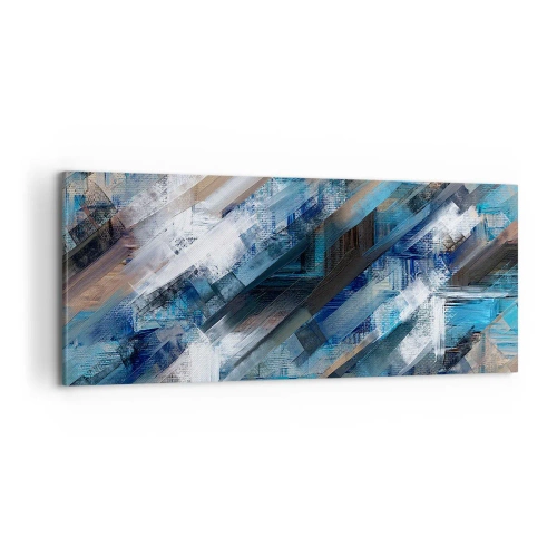 Tablou pe pânză - Pe o pantă albastră - 100x40 cm