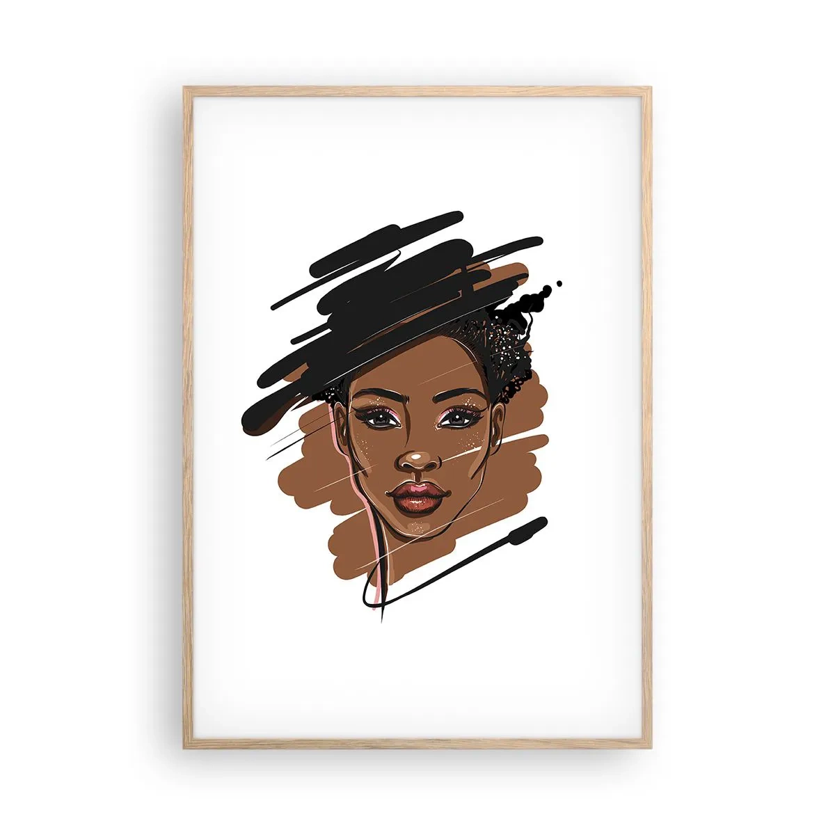 Poster în ramă de stejar deschis - Dulce ca ciocolata - 70x100 cm