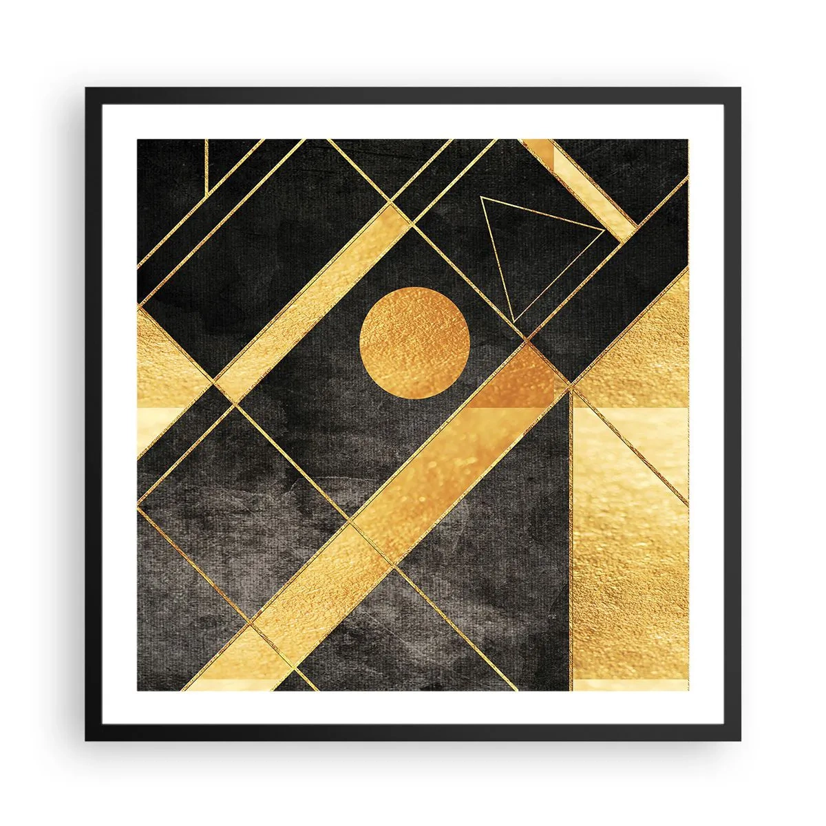 Poster în ramă neagră - Soarele deșertului - 60x60 cm