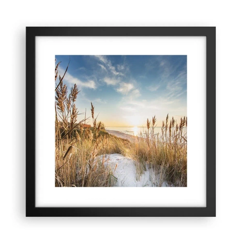 Poster în ramă neagră - Plaja de nord - 30x30 cm